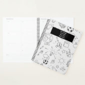 2025 Basisschool Gepersonaliseerd Wit & Zwart Planner (Display)