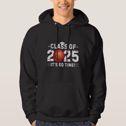 2025 Basketbalspeler -klasse van 2025- Afstuderen Hoodie (Voorkant)