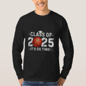 2025 Basketbalspeler -klasse van 2025- Afstuderen T-shirt (Voorkant)