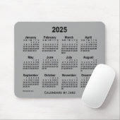 2025 Batleship Grey Calendar door Janz Muismat (Met muis)