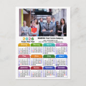 2025 Bedrijfsfoto Kleurrijke Kalender Amerikaanse Feestdagenkaart (Voorkant)