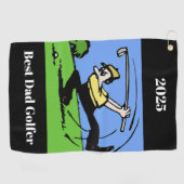 2025 Beste Dad Golfer Golf handdoek (Horizontaal)