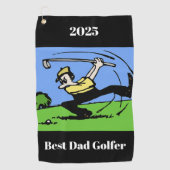 2025 Beste Dad Golfer Golf handdoek (Voorkant)