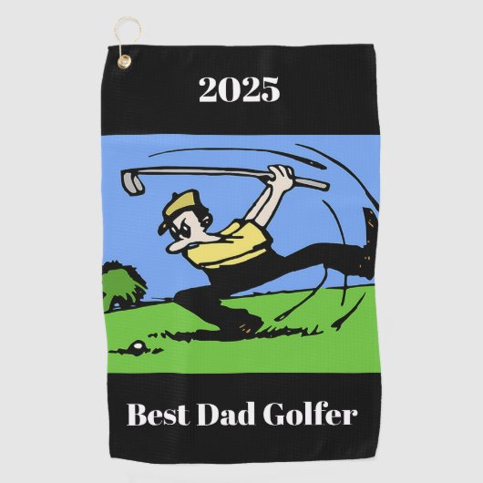 2025 Beste Dad Golfer Golf handdoek (Voorkant)