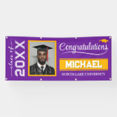 2025 Bewerkbare Afstuderen Banner met Naam & Schoo (Horizontaal)