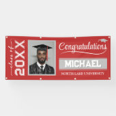 2025 Bewerkbare Afstuderen Banner met Naam & Schoo (Horizontaal)