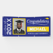 2025 Bewerkbare Afstuderen Banner met Naam & Schoo (Horizontaal)