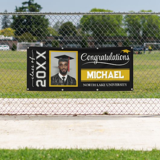 2025 Bewerkbare Afstuderen Banner met Naam & Schoo (Insitu)