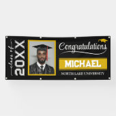 2025 Bewerkbare Afstuderen Banner met Naam & Schoo (Horizontaal)