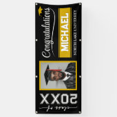 2025 Bewerkbare Afstuderen Banner met Naam & Schoo (Verticaal)