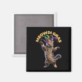 2025 Bijpassende Mannen vrouwen Funny Meowdi Gras  Magneet (Voorkant / Achterkant)
