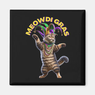2025 Bijpassende Mannen vrouwen Funny Meowdi Gras Magneet