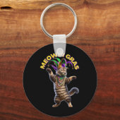 2025 Bijpassende Mannen vrouwen Funny Meowdi Gras  Sleutelhanger (Voorkant)