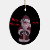 2025 BIRDHOUSE SANTA MERRY CHRISTMAS KERAMISCH ORNAMENT (Rechts)