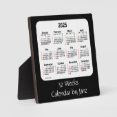 2025 Black 52 Weeks agenda van Janz Fotoplaat (Voorkant)