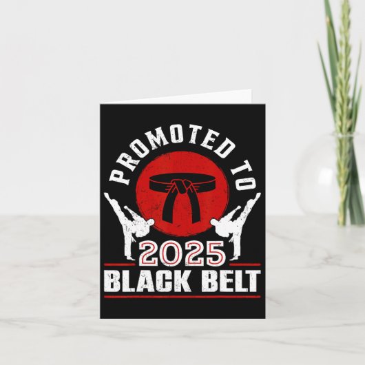 2025 Black Belt Achievement Tang Soo Do Karate Tae Kaart (Voorkant)
