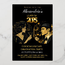 2025 Black Gold Cocktail & Caps Afstudeerfeest