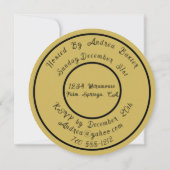 2025 Black Gold New Years Party Invitation Save The Date (Achterkant)
