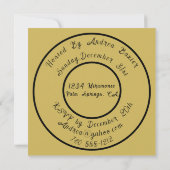 2025 Black Gold New Years Party Invitation Save The Date (Achterkant)