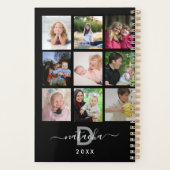 2025 Black Modern Creëer Uw eigen aangepaste famil Planner (Achterkant)