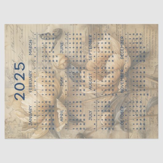 2025  Bloemenjunk Journal Tissuepapier (Voorkant)