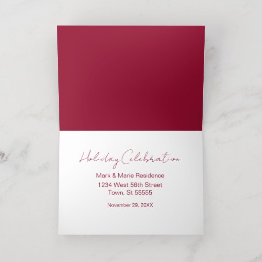 2025 Bloemontwerp Gevouwen Uitnodiging Folie Kaart (Binnenlaag)