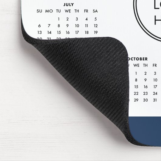 2025 Blue Business Calendar Muismat (Hoek)