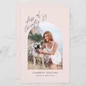 2025 Blush Arch Foto Afstuderen Aankondiging (Voorkant / Achterkant)