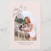 2025 Blush Arch Foto Afstuderen Aankondiging (Voorkant)