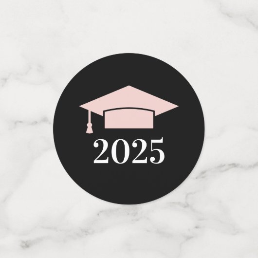 2025 Blush Pink Custom Photo Graduation Party Confetti (Kleine voorkant)
