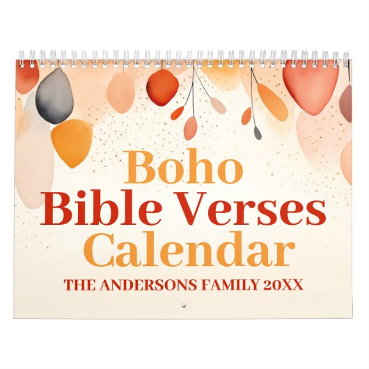 2025 Boho Christelijke Inspirerend Bijbelverzen Kalender (Hoes)