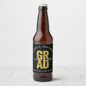 2025 Bold AFSTUDEERDER Gold Folie Stijlvolle Gradu Bier Etiket (Voorkant)