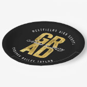 2025 Bold AFSTUDEERDER Gold Folie Stijlvolle Gradu Papieren Bordje (Gekanteld)