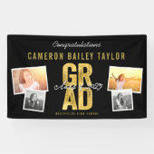 2025 Bold Gold Foil AFSTUDEERDER 4 Foto Afstudeerf Spandoek (Horizontaal)