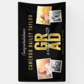 2025 Bold Gold Foil AFSTUDEERDER 4 Foto Afstudeerf Spandoek (Verticaal)