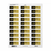 2025 Bold Gold Sketch Modern Afstuderen Adres Etiket (Full Sheet)