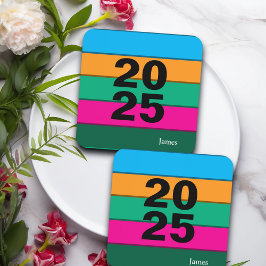 2025 Bold Kleurrijke lijnen Bier Onderzetter