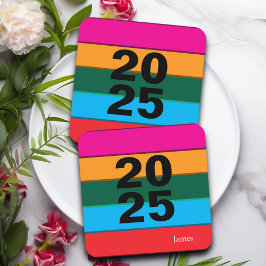 2025 Bold Kleurrijke lijnen Bier Onderzetter