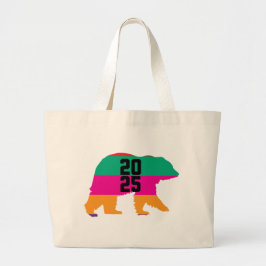 2025 Bold Kleurrijke lijnen Grote Tote Bag