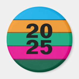 2025 Bold Kleurrijke lijnen Magneet