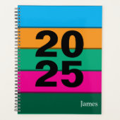 2025 Bold Kleurrijke lijnen Planner (Voorkant)