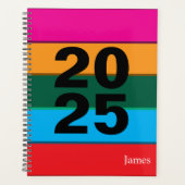 2025 Bold Kleurrijke lijnen Planner (Voorkant)