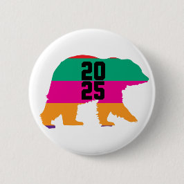 2025 Bold Kleurrijke lijnen Ronde Button 5,7 Cm