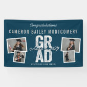 2025 Bold Silver AFSTUDEERDER 4 Foto Afstudeerfees Spandoek (Horizontaal)