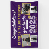 2025 Bold Sketch 4 Foto Congrats Afstudeerfeest Spandoek (Verticaal)