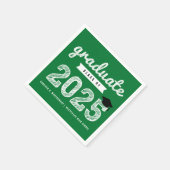2025 Bold Sketch Green Modern Graduation Party Servet (Hoek)