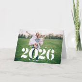 2025 Bold Typography Horizontale foto Nieuwjaar Feestdagen Kaart (Voorkant)