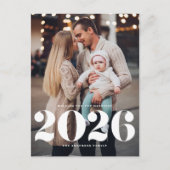 2025 Bold Typography Verticale foto Nieuwjaar Feestdagenkaart (Voorkant)