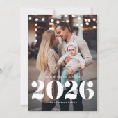 2025 Bold Typography Verticale foto Nieuwjaar Feestdagenkaart (Voorkant)