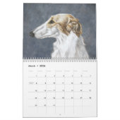2025 Borzoi Art Calendar beroemd gemaakt door Char Kalender (Mar 2026)